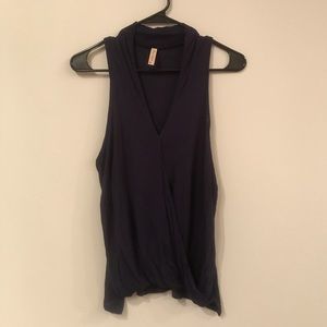 Blue sleeveless top